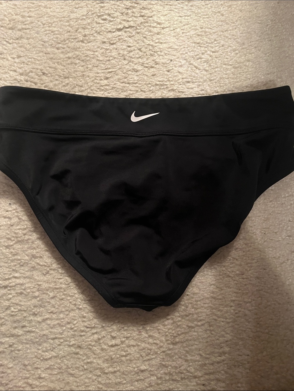 Nike Black Bikini Swim Bottom with White Swoosh